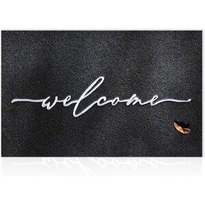 Welcome Mat Door Mats Outdoor with Non Slip Rubber Backing Front Door Mat